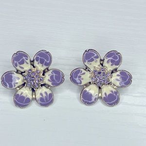Vintage flower pierced earrings